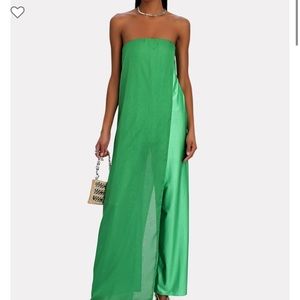 BAOBAB Macumba Strapless Satin Jersey Jumpsuit